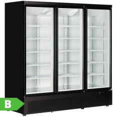 Tefcold Upright Display Fridge Black 1664 Litre