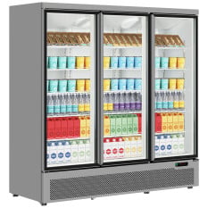 Tefcold Upright Display Fridge Stainless Steel 1664 Litre