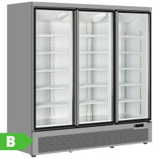 Tefcold Upright Display Fridge Stainless Steel 1664 Litre