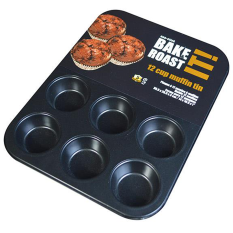 Non Stick 12 Hole Muffin/Yorkshire Pudding Tin 35.5 x 26.5cm