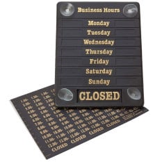 Opening Time Sign