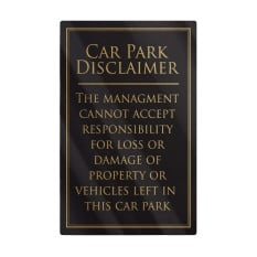 Traditional Bar Notices - Car Park