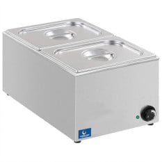 Hurricane Electric Bain Marie Wet Heat With 2x 1/2 Gastronorm Pans
