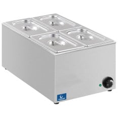 Hurricane Electric Bain Marie Wet Heat With 4x 1/4 Gastronorm Pans
