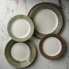 Churchill Bamboo Spinwash Alpine Footed Plate 27.5cm 7/8" (Pack of 12)