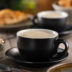 Barista Matt Black Saucer 15.5cm/6" (Pack of 6)