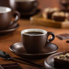 Barista Espresso Matt Brown Coffee Saucer 12cm/4.75" (Pack of 12)