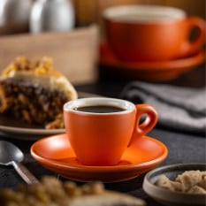 Barista Espresso Matt Orange Coffee Cup 80ml/2.75oz (Pack of 12)