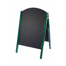 Curved Top Green Metal A-Board Chalkboard