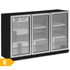 Williams BC3 Back Bar Bottle Cooler Beer Fridge Triple Door Black 294 Bottles