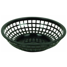 Black Round Fast Food Basket 8" 20cm (Pack of 12)