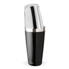 Boston Cocktail Shaker Set Black Vinyl Stainless Steel 28oz/15oz