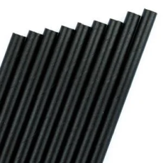 Paper Bottle Black Straw 26cm/10.5" (Pack of 250)