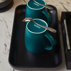GenWare Melamine Black Jute Platter GN 1/3