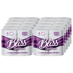 Bliss Toilet Rolls Luxury 3ply Quilted (Pack of 40)
