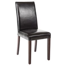 Bolero Faux Leather Dining Chairs Black (Pack of 2)