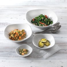 Steelite Taste White Square Bowl 20cm/8" 960ml/34oz (Pack of 12)