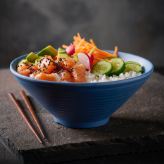 Churchill Emerge Oslo Blue Melamine Rippled Bowl 22.7cm/8.9" (Pack of 6)
