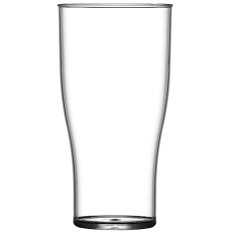 Reusable Polycarbonate Tulip Half Pint Glass 10oz CE Nucleated (Pack of 6)