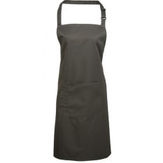 Dark Grey Full Bib Apron With Pocket