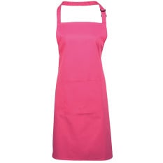 Hot Pink Full Bib Apron With Pocket