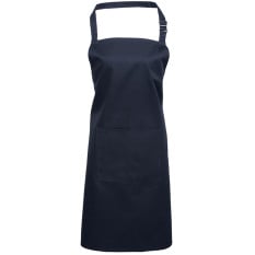 Navy Bib Apron With Pocket