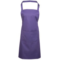 Purple Bib Apron With Pocket