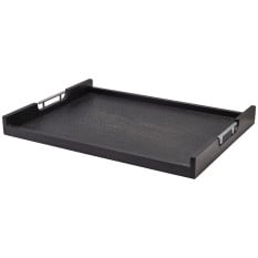 GenWare Solid Black Low Wall Butlers Tray 65 x 49cm