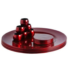 Metallic Dining Table Bundle Dark Red (Pack of 18)