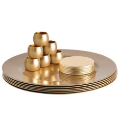Metallic Dining Table Bundle Gold (Pack of 18)