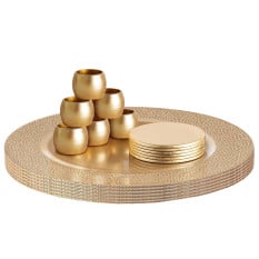 Metallic Dining Table Bundle Hammered Gold (Pack of 18)