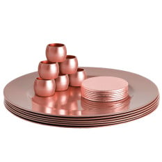 Metallic Dining Table Bundle Rose Gold (Pack of 18)