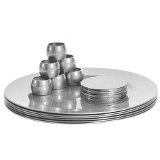 Metallic Dining Table Bundle Silver (Pack of 18)