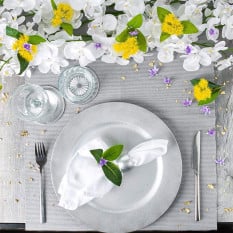 Metallic Dining Table Bundle Silver (Pack of 18)