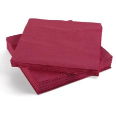 Paper Napkins Burgundy 2ply 33cm 4-Fold (Case of 2,500)