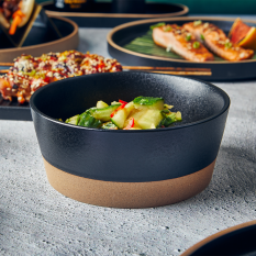 GenWare Kava Black Stoneware Bowl 15.5cm/6" (Pack of 6)