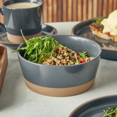 GenWare Kava Dark Grey Stoneware Bowl 15.5cm/6" (Pack of 6)
