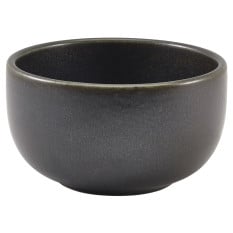 Terra Porcelain Cinder Black Round Bowl 12.5cm/4.92" 500ml/16.8oz (Pack of 6)