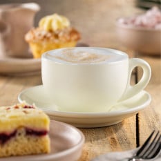 Barista Latte Matt White Coffee Cup 280ml/10oz (Pack of 6)