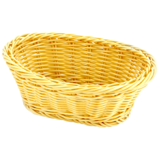 Polyrattan Basket Heavy Duty Oval 24 x 17 x 8cm