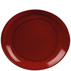 Rustico Lava Bistro Oval Plate 29.5x26cm/11.5x10.25inch x 12