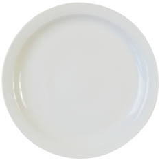 Orion White Narrow Rim Plate 26cm/10" (Pack of 12)