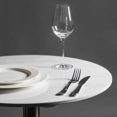 Artisano Calacatta Marble High Gloss Ceramic Round Table Top 600mm