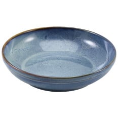Terra Porcelain Aqua Blue Coupe Bowl 27.5cm x 6