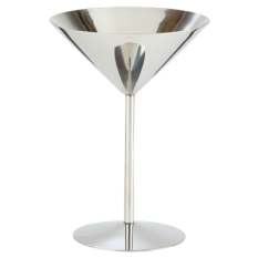 Stainless Steel Presentation Tall Martini Glass Mirror Finish 220ml / 7.75oz