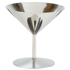 Stainless Steel Presentation Martini Glass Mirror Finish 220ml / 7.75oz