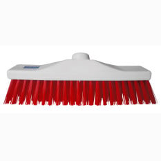Stiff Sweeping Broom Head 30cm Red