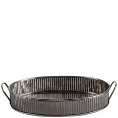 Vintage Steel Serving Tray Antique Silver 31cm/12.2" (Pack of 6)