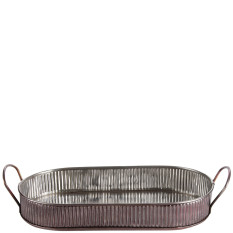 Vintage Steel Serving Platter Antique Copper 34cm/13.4" (Pack of 6)