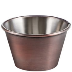 Vintage Steel Dip Pot Antique Copper 74ml/2.5oz (Pack of 6)